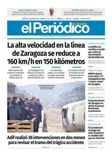 LA ALTA VELOCIDAD EN LA LÍNEA DE ZARAGOZA SE REDUCE A 160 KM/H EN 150 KILÓMETROS